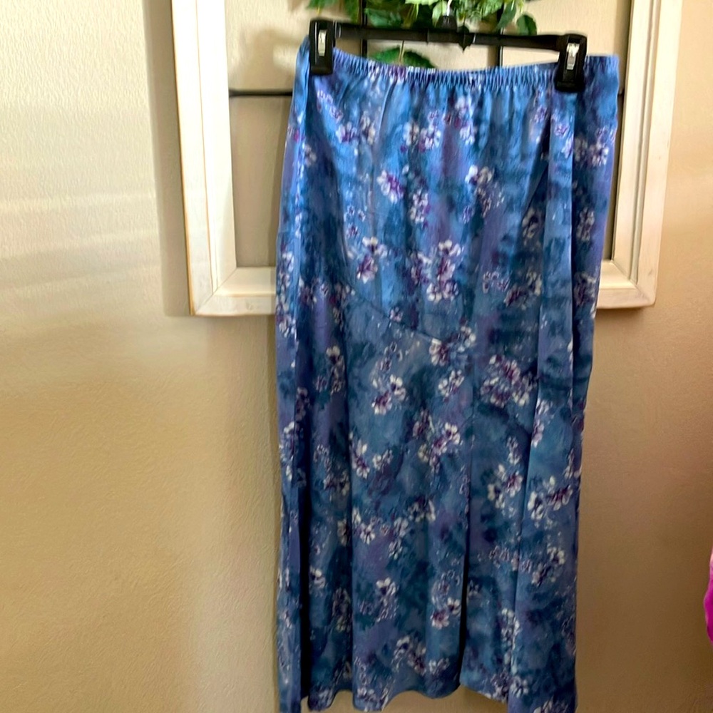 Hippie Rose floral maxi skirt asymmetric hem